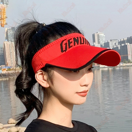 red outdoor visor sports hat